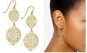 Essentials Filigree Double Drop Earrings in Gold-Plate